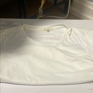 Ribbed White Top by No Comment
